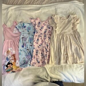 Charming Kids Casual Dress Set - Pink, Blue, Cream